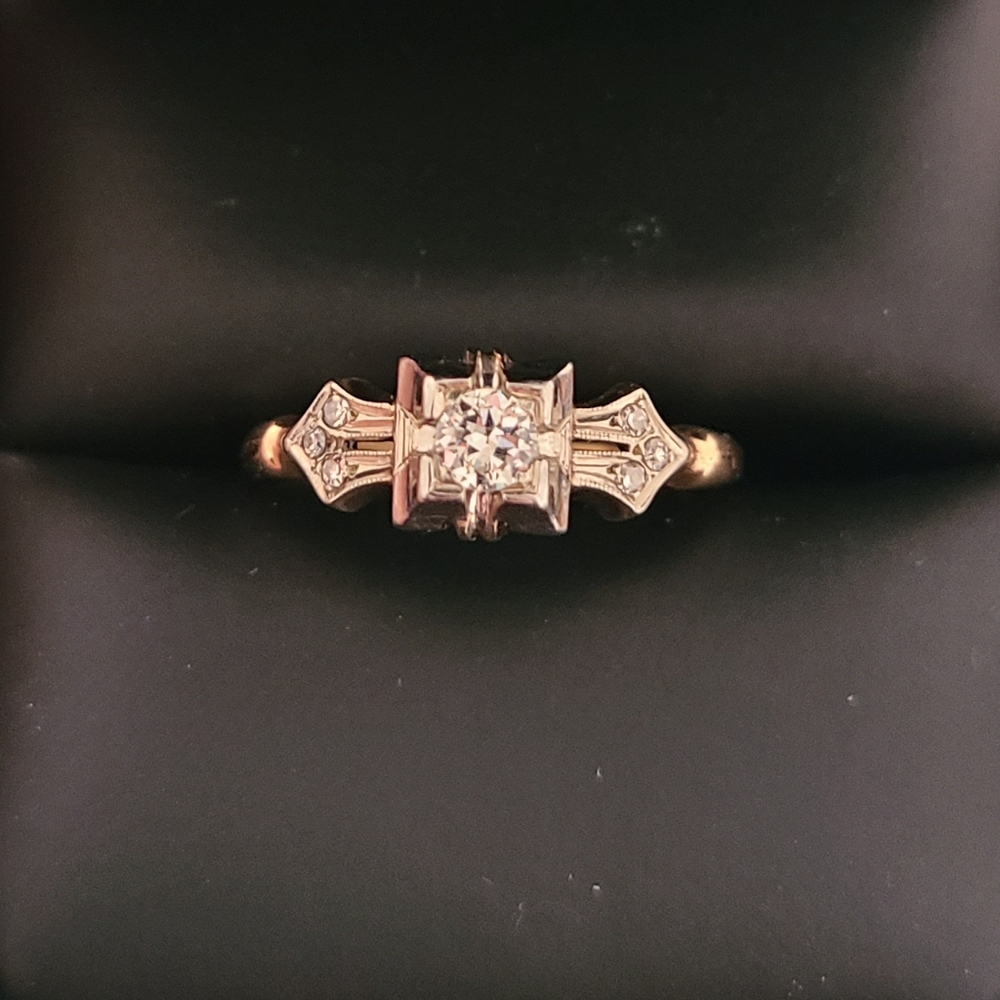 Art Deco 14k diamond ring